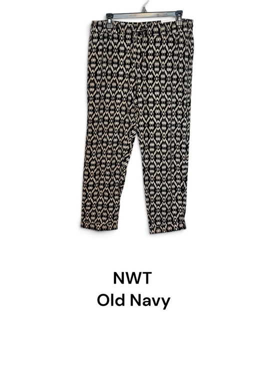 Old Navy Pants - NWT   Old Navy Geometric Print Linen Blend Summer Ankle  Pants MEDIUM   #T